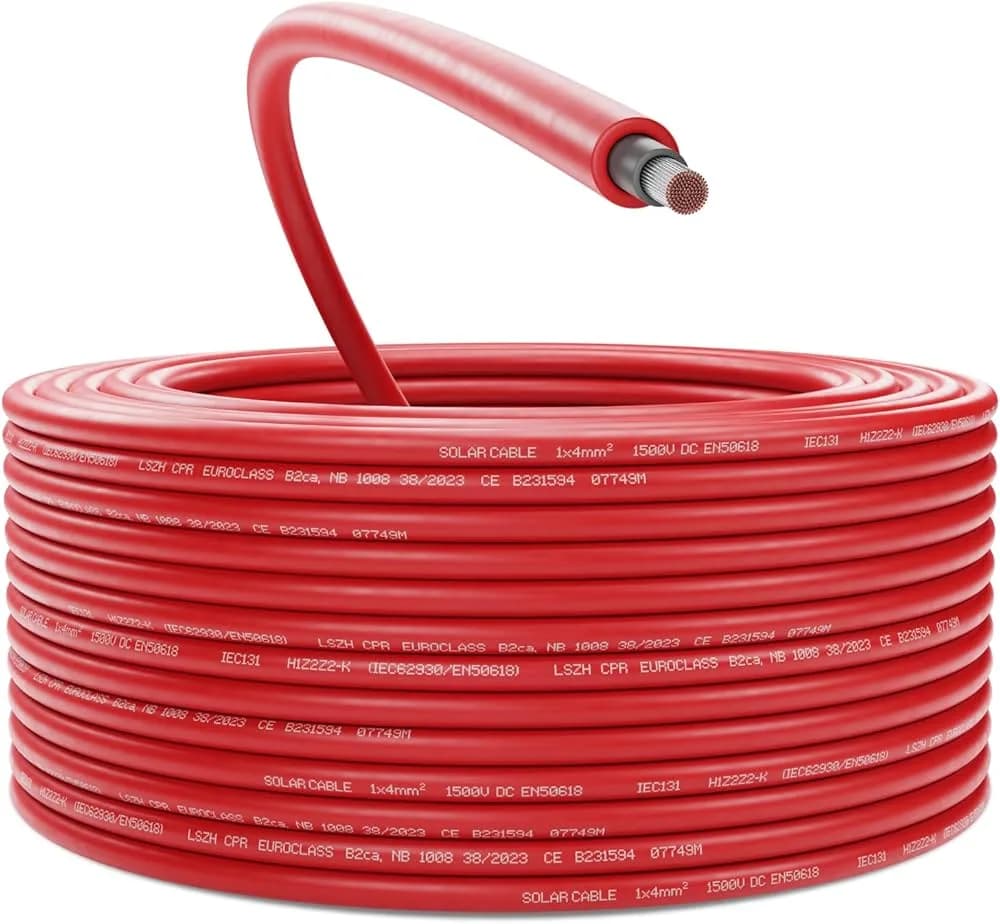 Câble DC Solaire 4mm² Rouge 100m disponible au Sénégal – NRJSOLAIRE