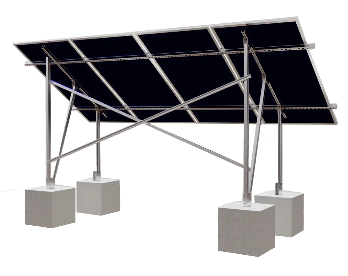 Structure Sol 4 Panneaux 30° | NRJSOLAIRE Sénégal